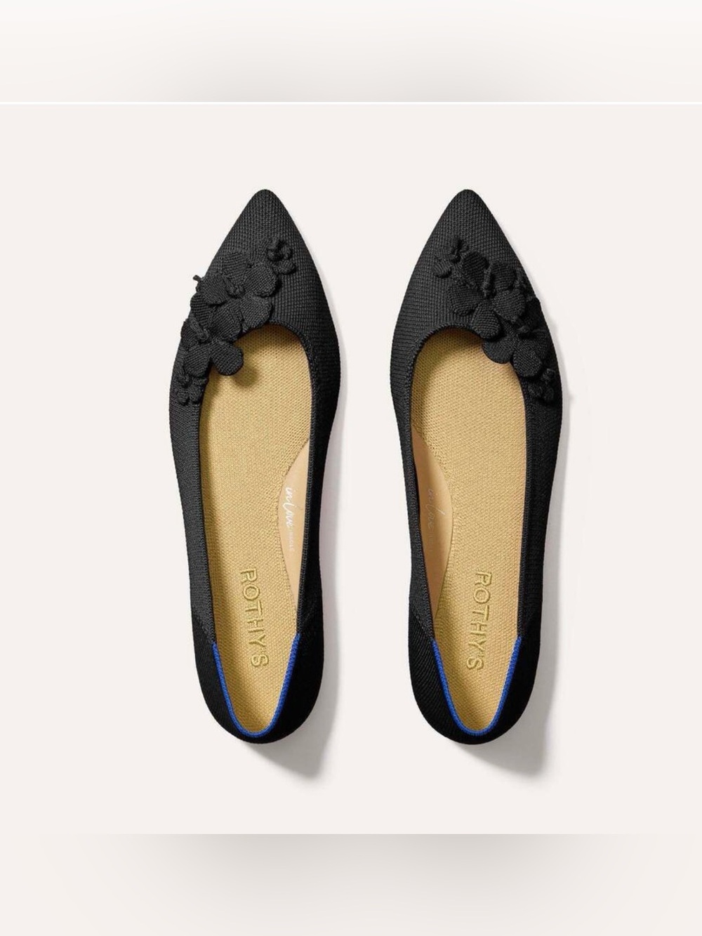 Rothy's The Petal Point II - Black Size 6 - Picture 7 of 8